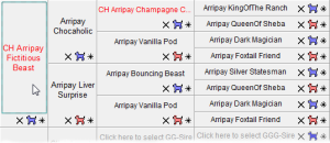 Ancestors Tab - Sire Side Of Pedigree Filled Out