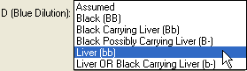 Genotype Selection Pulldown Menu